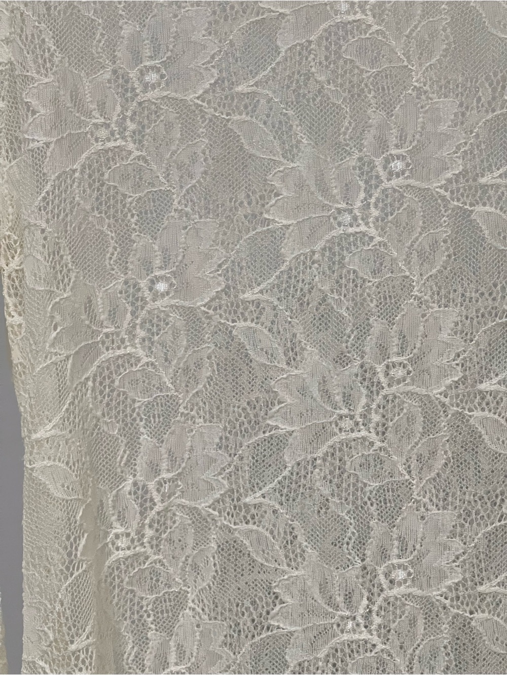 Anthropologie Lace Mock Neck Top - Ivory - Size L - Picture 4 of 7